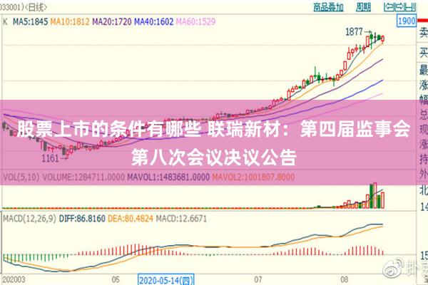 股票上市的条件有哪些 联瑞新材：第四届监事会第八次会议决议公告