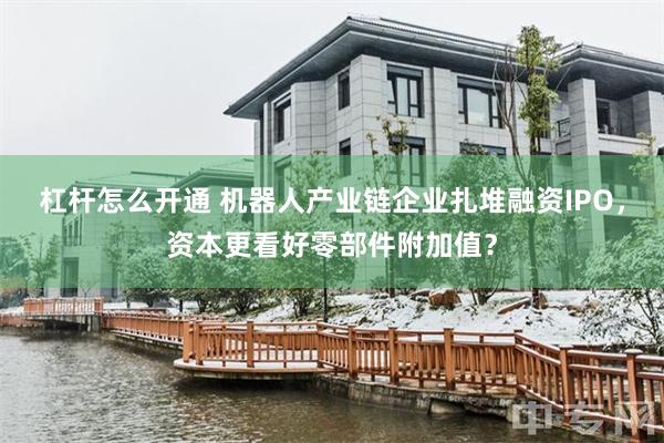 杠杆怎么开通 机器人产业链企业扎堆融资IPO，资本更看好零部件附加值？